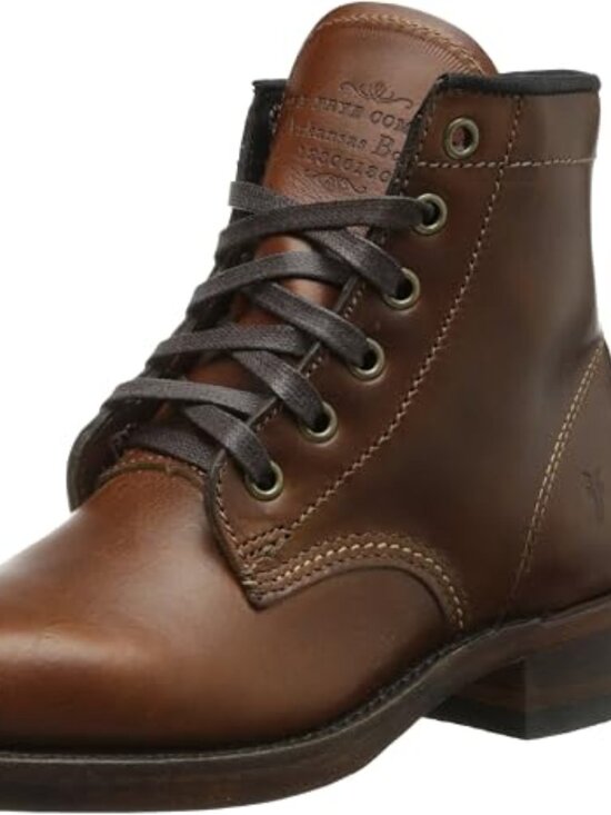 Frye Shoes - NEW $348 Frye Women's Arkansas Mid Lace Up Heeled Booties, Leather Brown, US 9.5